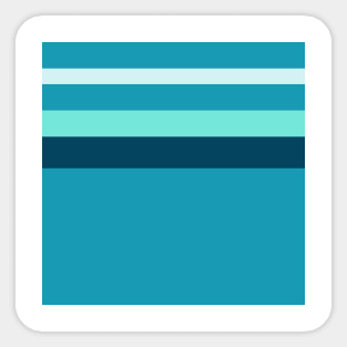 An extraordinary harmony of Water, Sky Blue (Crayola), Water Blue and Midnight Green (Eagle Green) stripes. Sticker